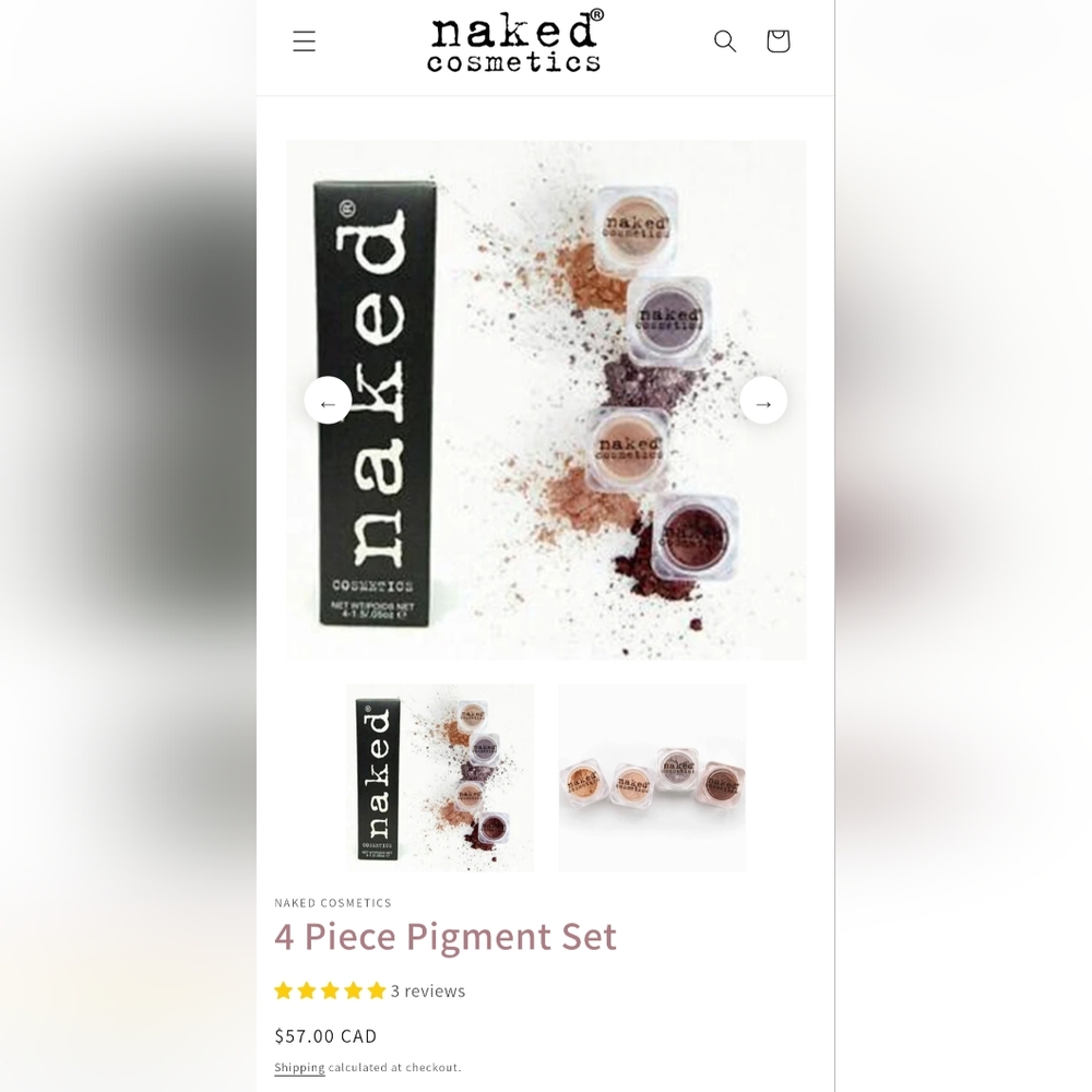 NAKED SEALED Limited Special 4 Piece Eyeshadow Set